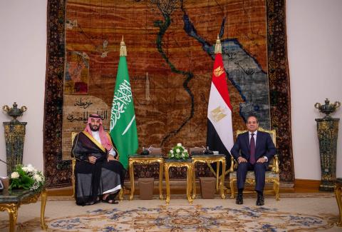 ولي العهد السعودي والرئيس المصري يعقدان جلسة مباحثات