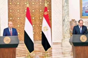 التزام مصري بـدعم «الرئاسي اليمني»... وأمن البحر الأحمر يتصدر المحادثات