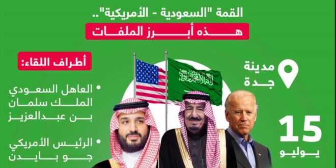 الملفات المطروحة في القمة السعودية الأمريكية