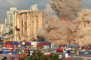 انهيار جديد بالجزء الشمالي من إهراءات مرفأ بيروت (فيديو)