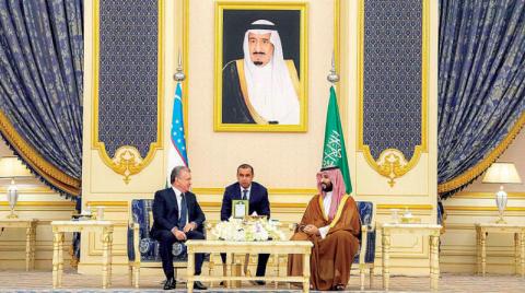 ولي العهد السعودي والرئيس الأوزبكي بحثا العلاقات الثنائية وفرص التعاون