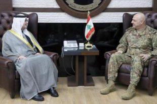 قائد الجيش اللبناني يستقبل السفير السعودي