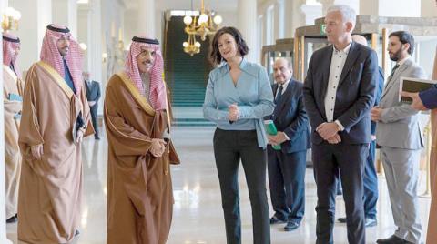 وزير الخارجية السعودي يلتقي رئيسة مجلس الشيوخ في بلجيكا