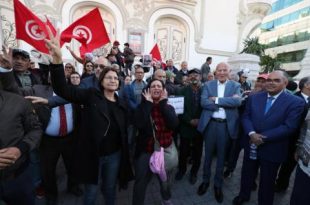 المعارضة التونسية تتظاهر للإفراج عن المعتقلين السياسيين