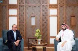 ولي العهد السعودي والرئيس المصري يبحثان آفاق التعاون المشترك